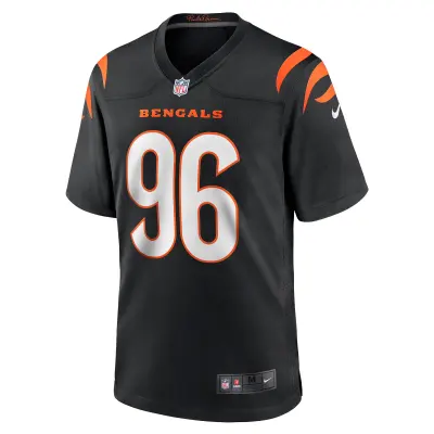 Men's Cincinnati Bengals Cam Sample Black Game Jersey 02