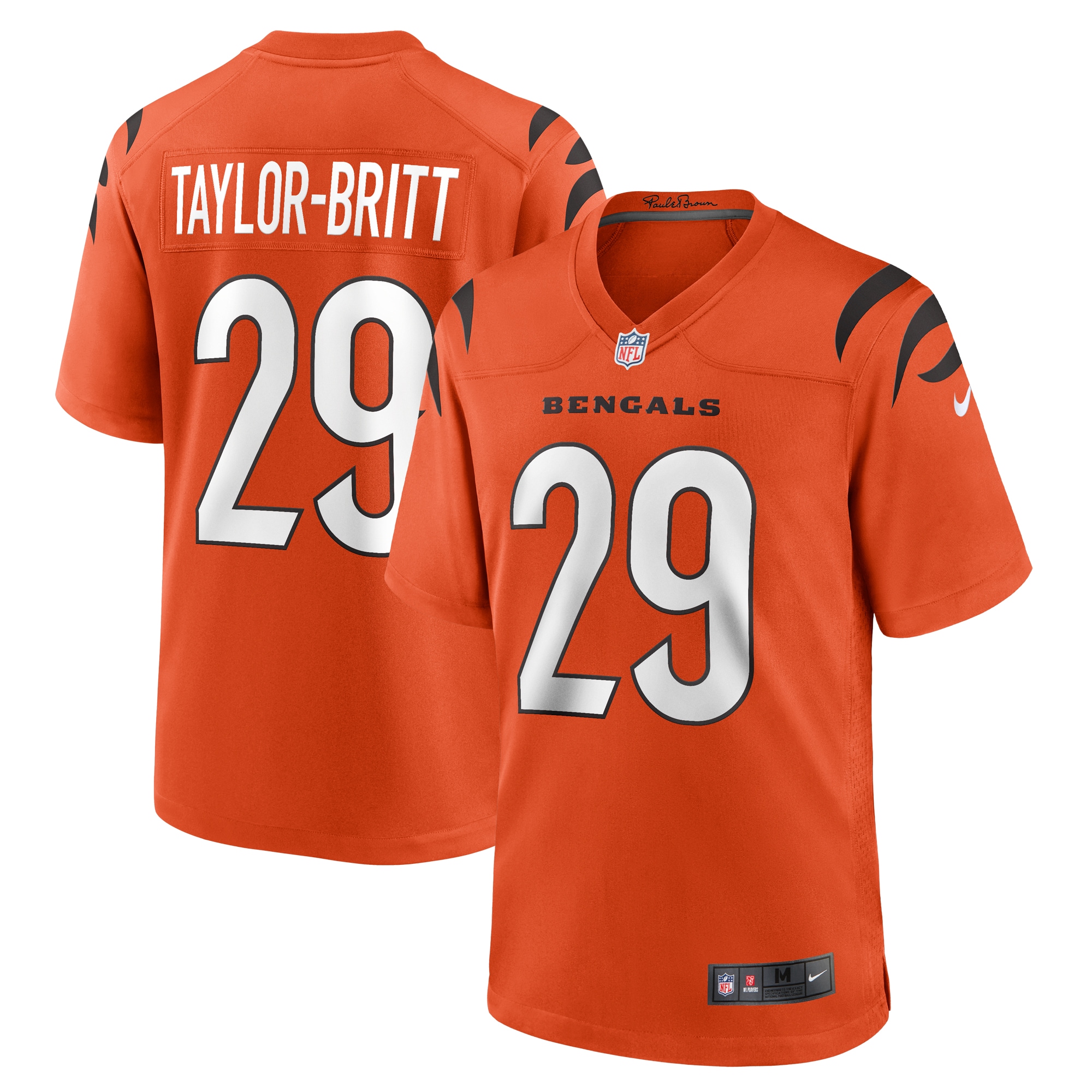 Men's Cincinnati Bengals Cam Taylor-Britt Orange Alternate Game Jersey