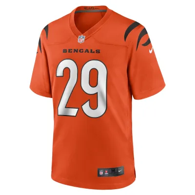 Men's Cincinnati Bengals Cam Taylor-Britt Orange Alternate Game Jersey 02