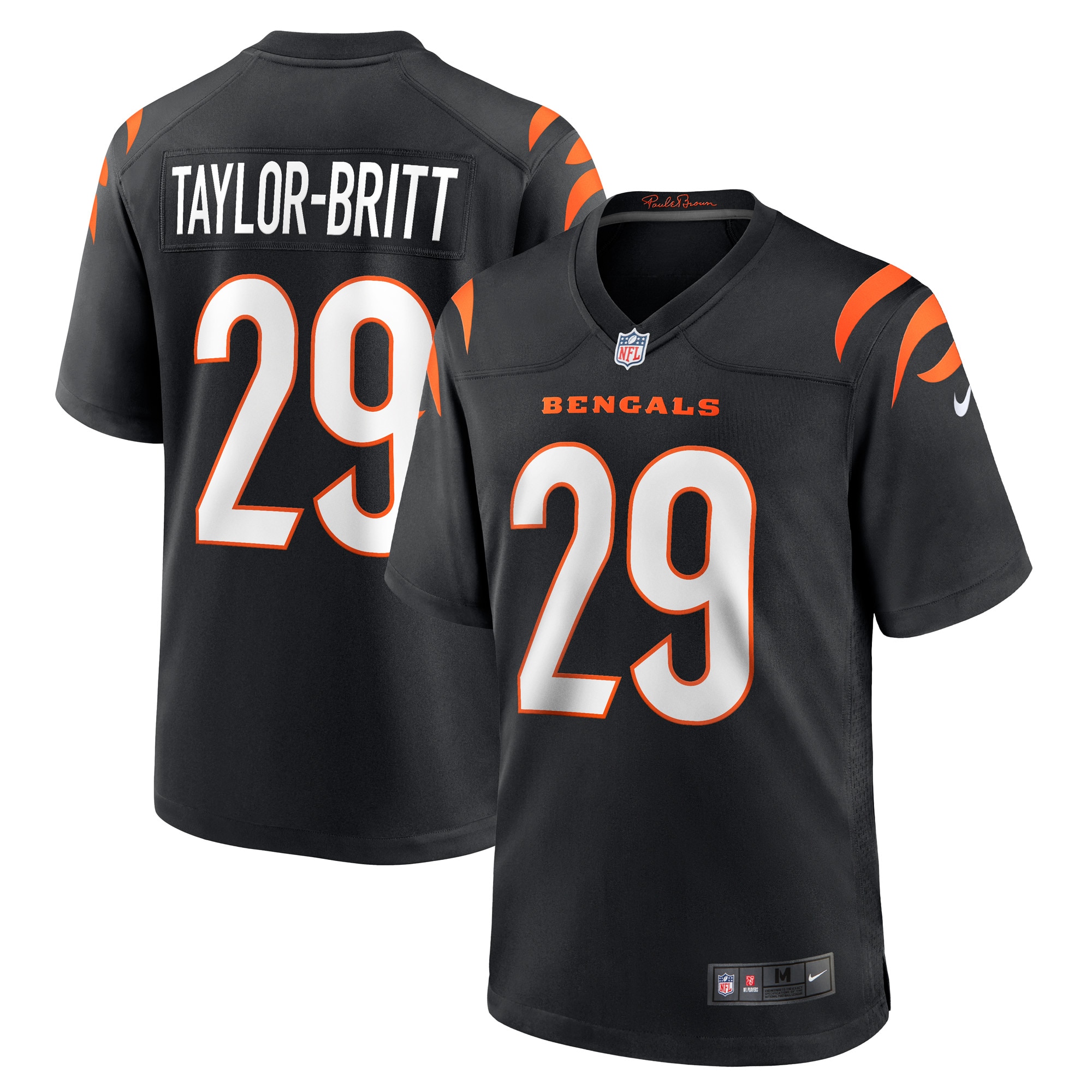 Men's Cincinnati Bengals Cam Taylor-Britt Black Game Player Jersey