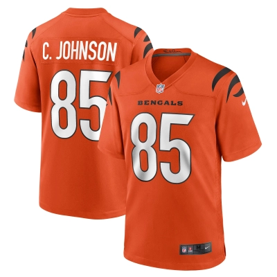 Men's Cincinnati Bengals Chad Johnson Orange Retired Player Alternate Game Jersey 01