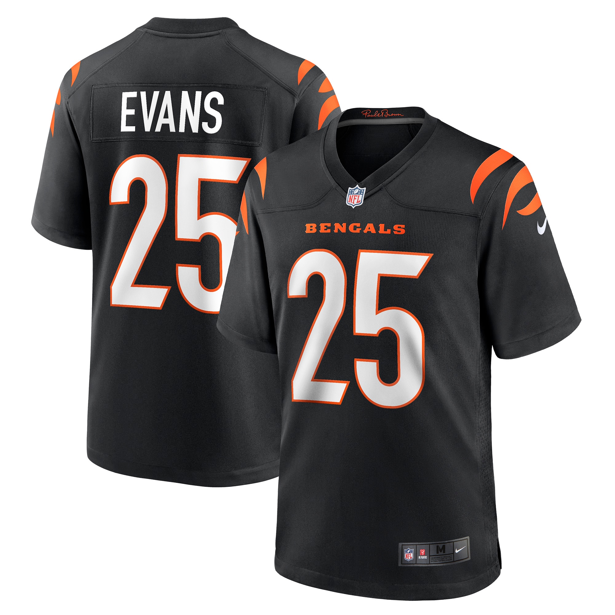 Men's Cincinnati Bengals Chris Evans Black Game Jersey