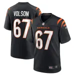 Men's Cincinnati Bengals Cordell Volson Black Game Player Jersey