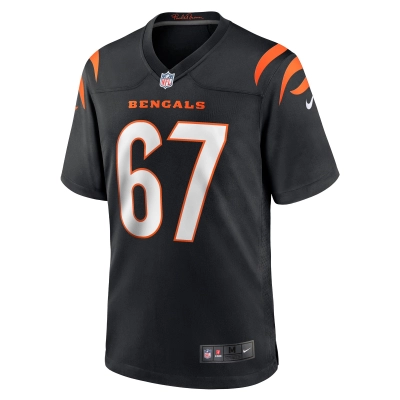 Men's Cincinnati Bengals Cordell Volson Black Game Player Jersey 02