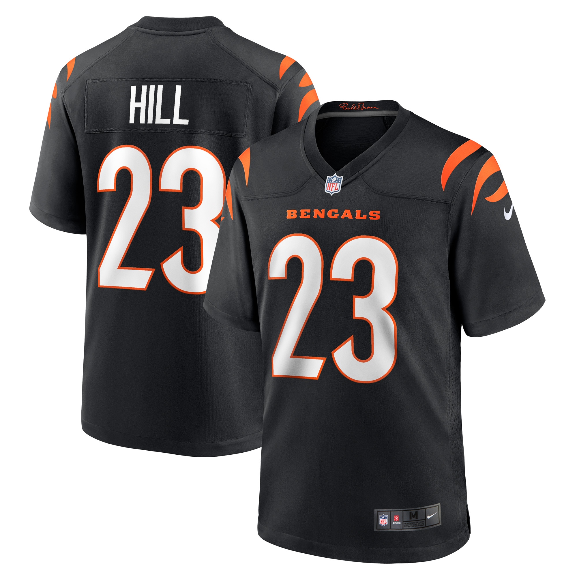 Men's Cincinnati Bengals Daxton Hill Black Player Game Jersey