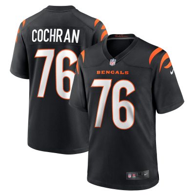 Men's Cincinnati Bengals Devin Cochran Black Game Player Jersey 01
