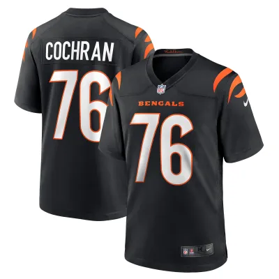 Men's Cincinnati Bengals Devin Cochran Black Game Player Jersey 01