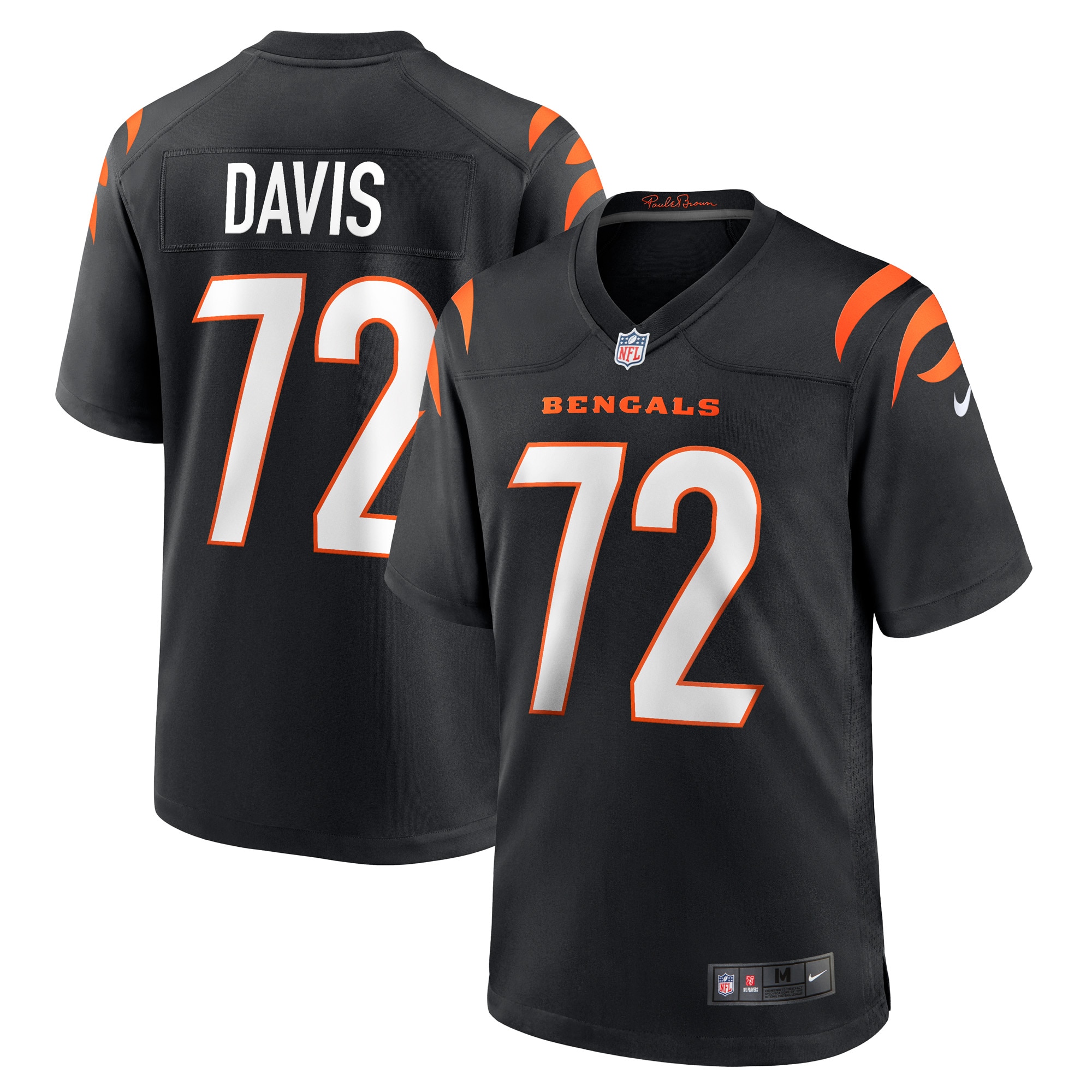 Men's Cincinnati Bengals Domenique Davis Black Game Player Jersey