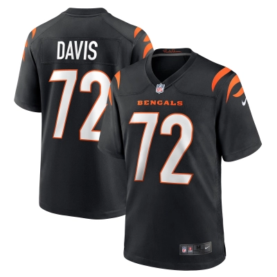Men's Cincinnati Bengals Domenique Davis Black Game Player Jersey 01