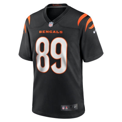 Men's Cincinnati Bengals Drew Sample Black Game Jersey 02