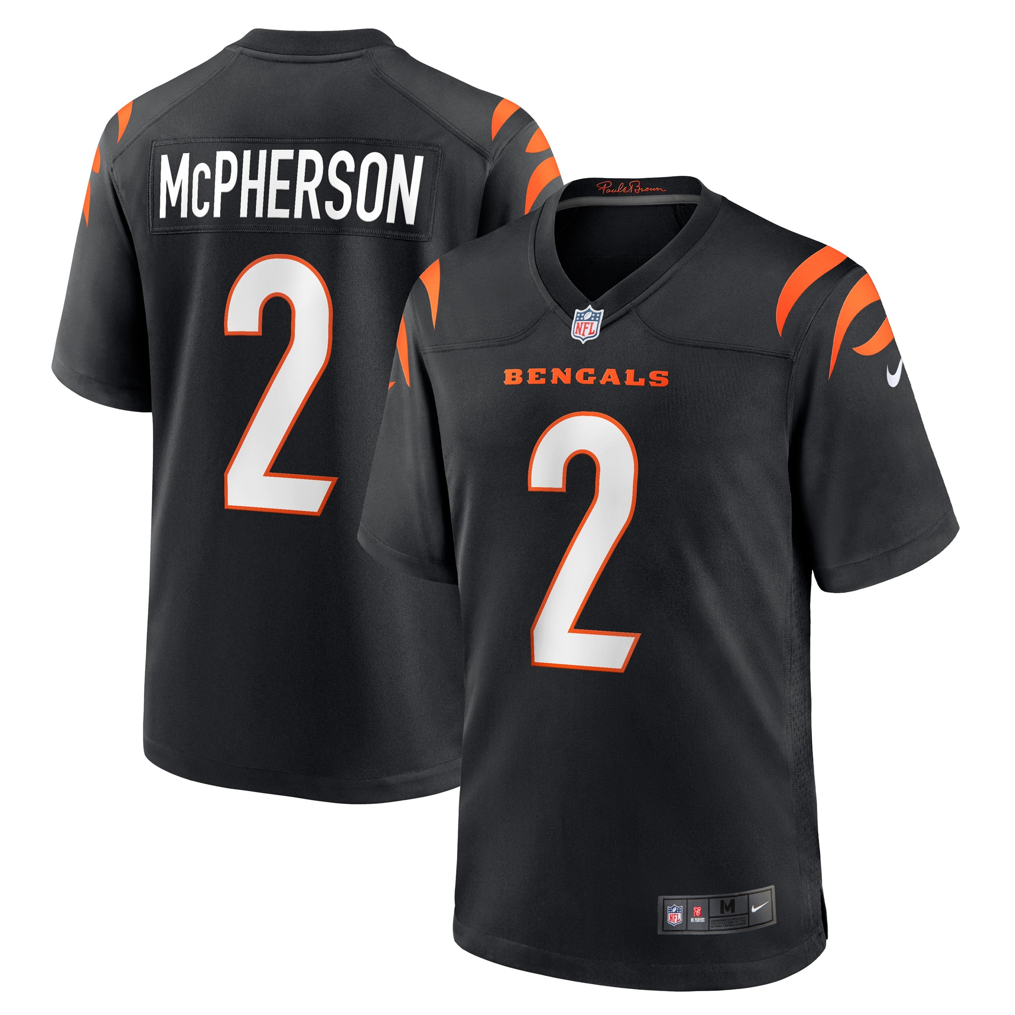 Men's Cincinnati Bengals Evan McPherson Black Game Jersey