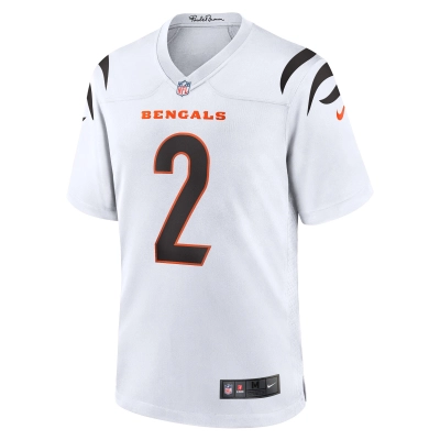 Men's Cincinnati Bengals Evan McPherson White Game Player Jersey 02