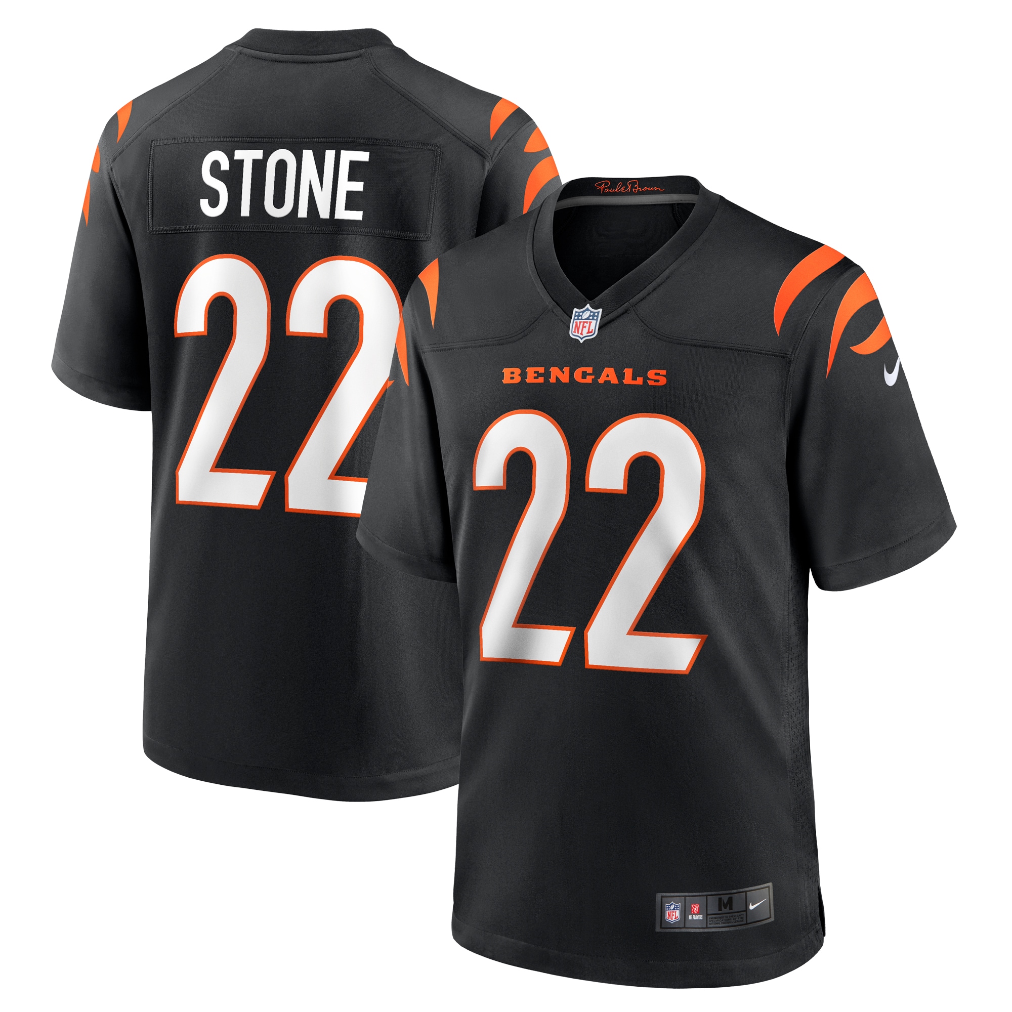 Men's Cincinnati Bengals Geno Stone Black Game Jersey