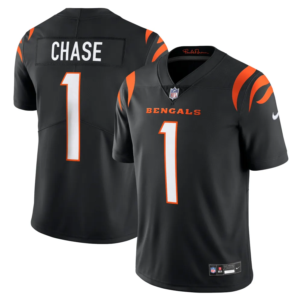 Men's Cincinnati Bengals Ja'Marr Chase Black Vapor Untouchable Limited Jersey