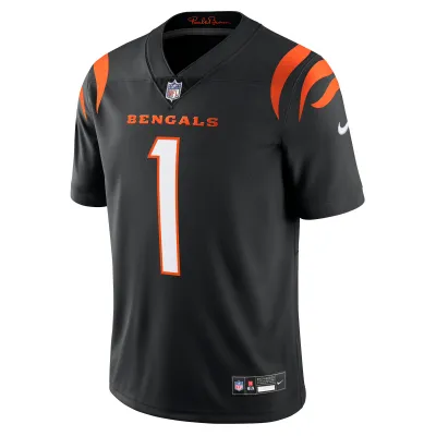 Men's Cincinnati Bengals Ja'Marr Chase Black Vapor Untouchable Limited Jersey 02