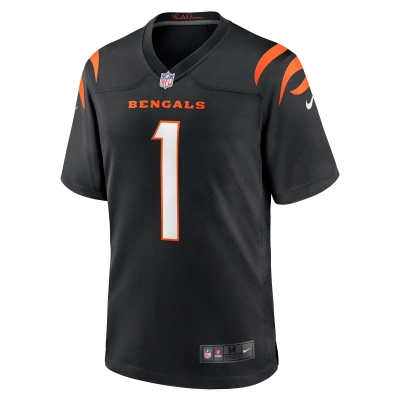 Men's Cincinnati Bengals Ja'Marr Chase Black Game Jersey 02