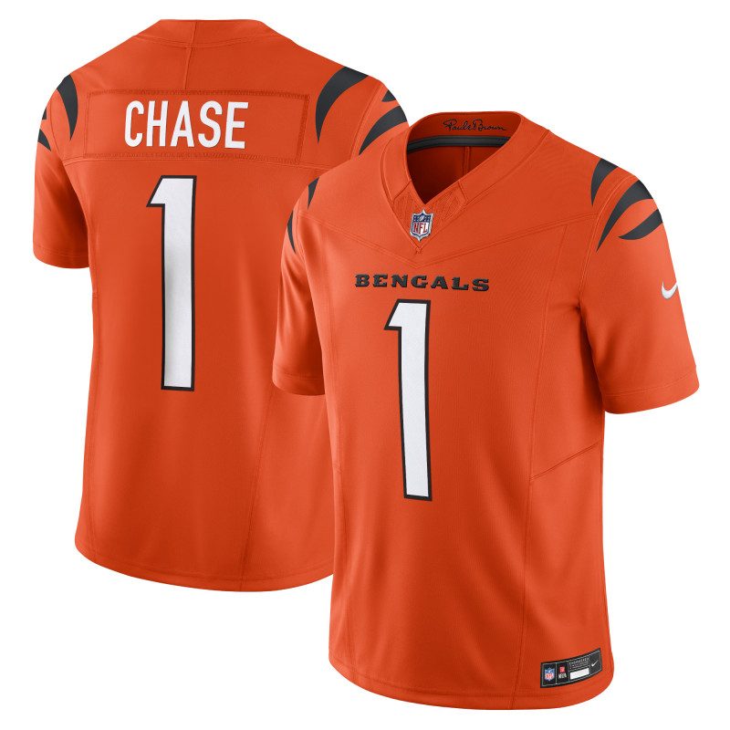 Men's Cincinnati Bengals Ja'Marr Chase Orange Vapor F.U.S.E. Limited Jersey