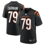 Men's Cincinnati Bengals Jackson Carman Black Game Jersey