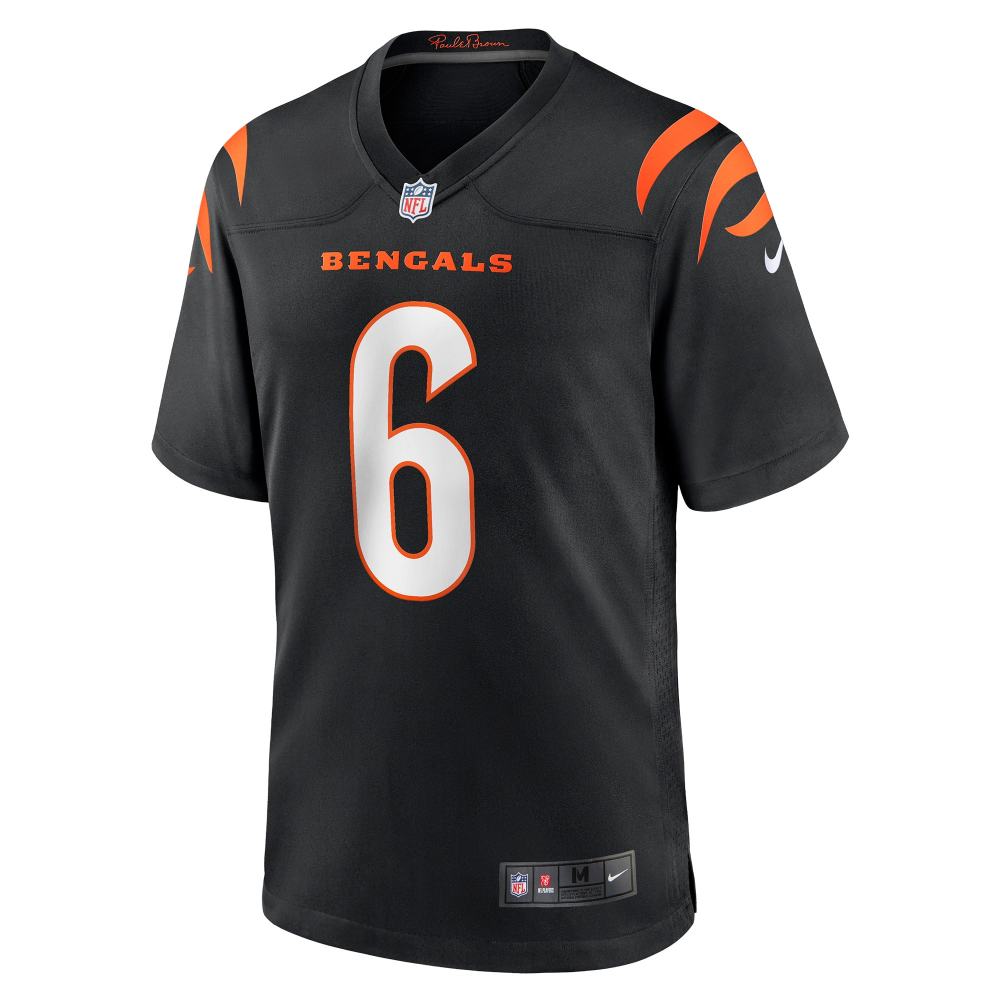 Men's Cincinnati Bengals Jake Browning Black Game Jersey