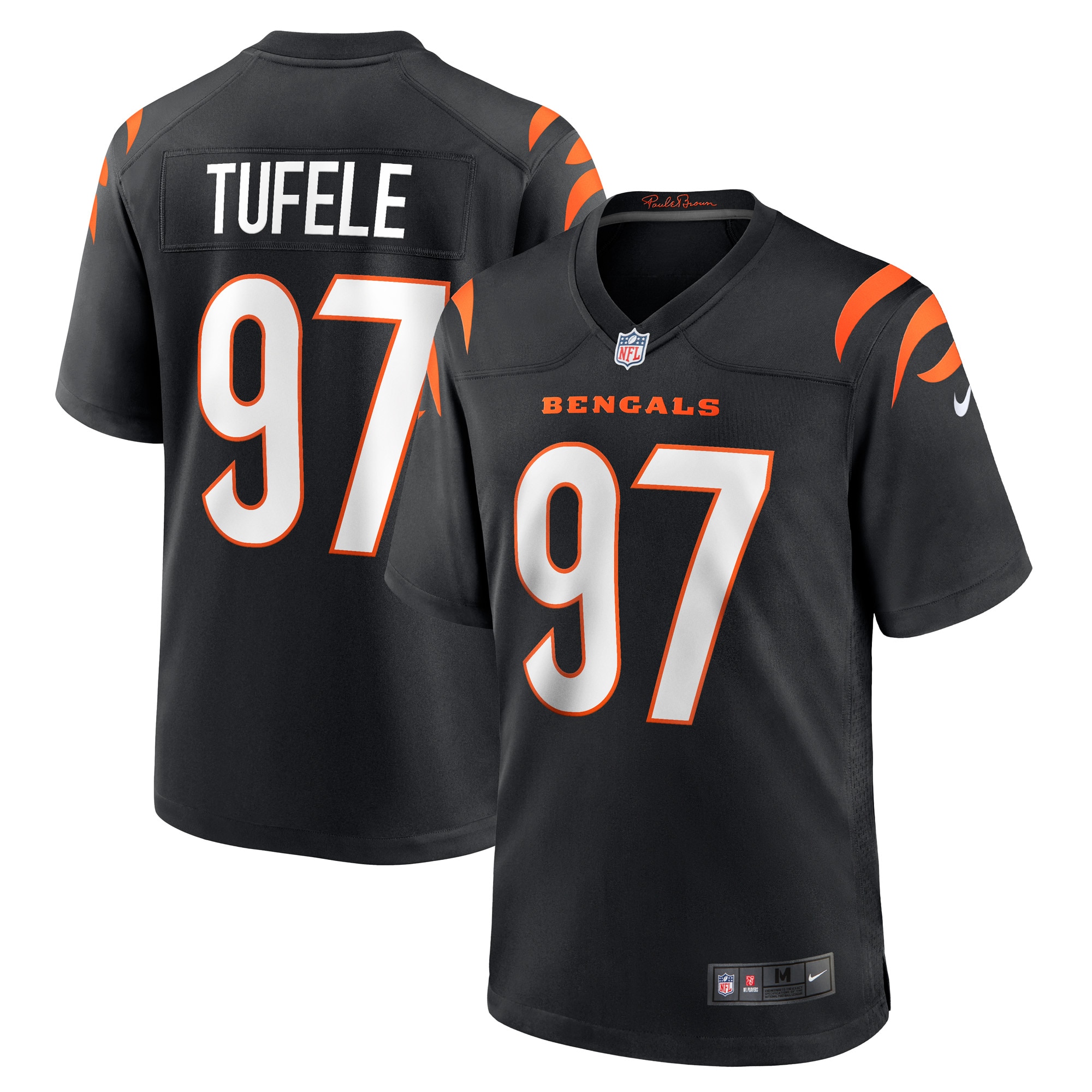 Men's Cincinnati Bengals Jay Tufele Black Game Player Jersey