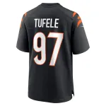Men's Cincinnati Bengals Jay Tufele Black Game Player Jersey