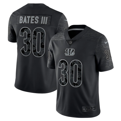 Men's Cincinnati Bengals Jessie Bates III Black RFLCTV Limited Jersey 01