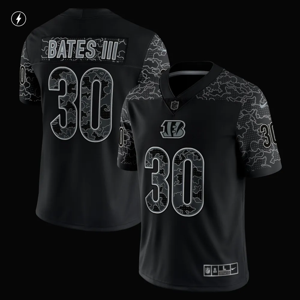 Men's Cincinnati Bengals Jessie Bates III Black RFLCTV Limited Jersey