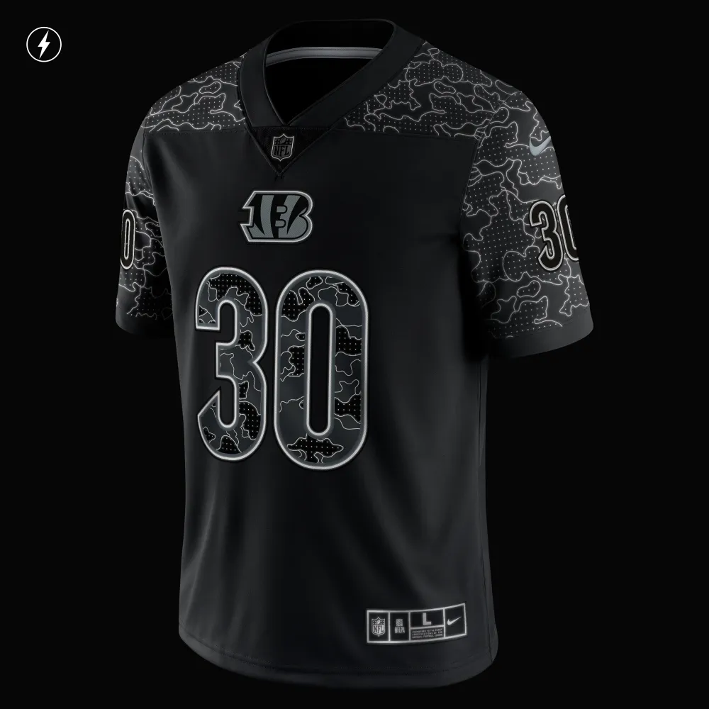 Men's Cincinnati Bengals Jessie Bates III Black RFLCTV Limited Jersey