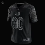 Men's Cincinnati Bengals Jessie Bates III Black RFLCTV Limited Jersey