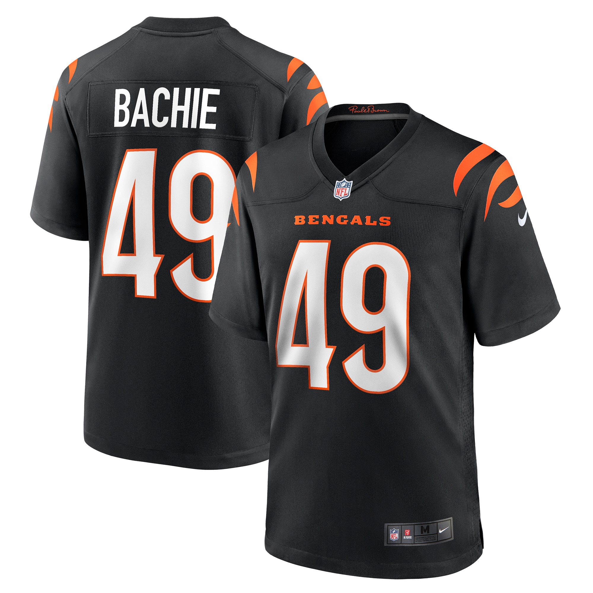 Men's Cincinnati Bengals Joe Bachie Black Game Jersey