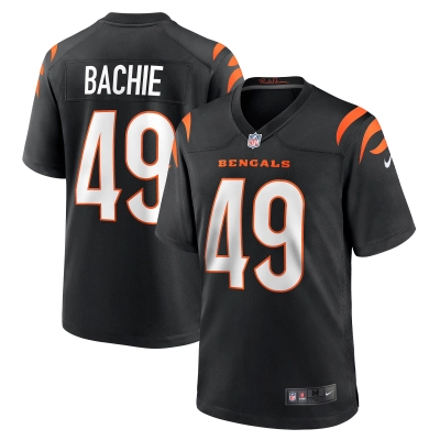 Men's Cincinnati Bengals Joe Bachie Black Game Jersey 01