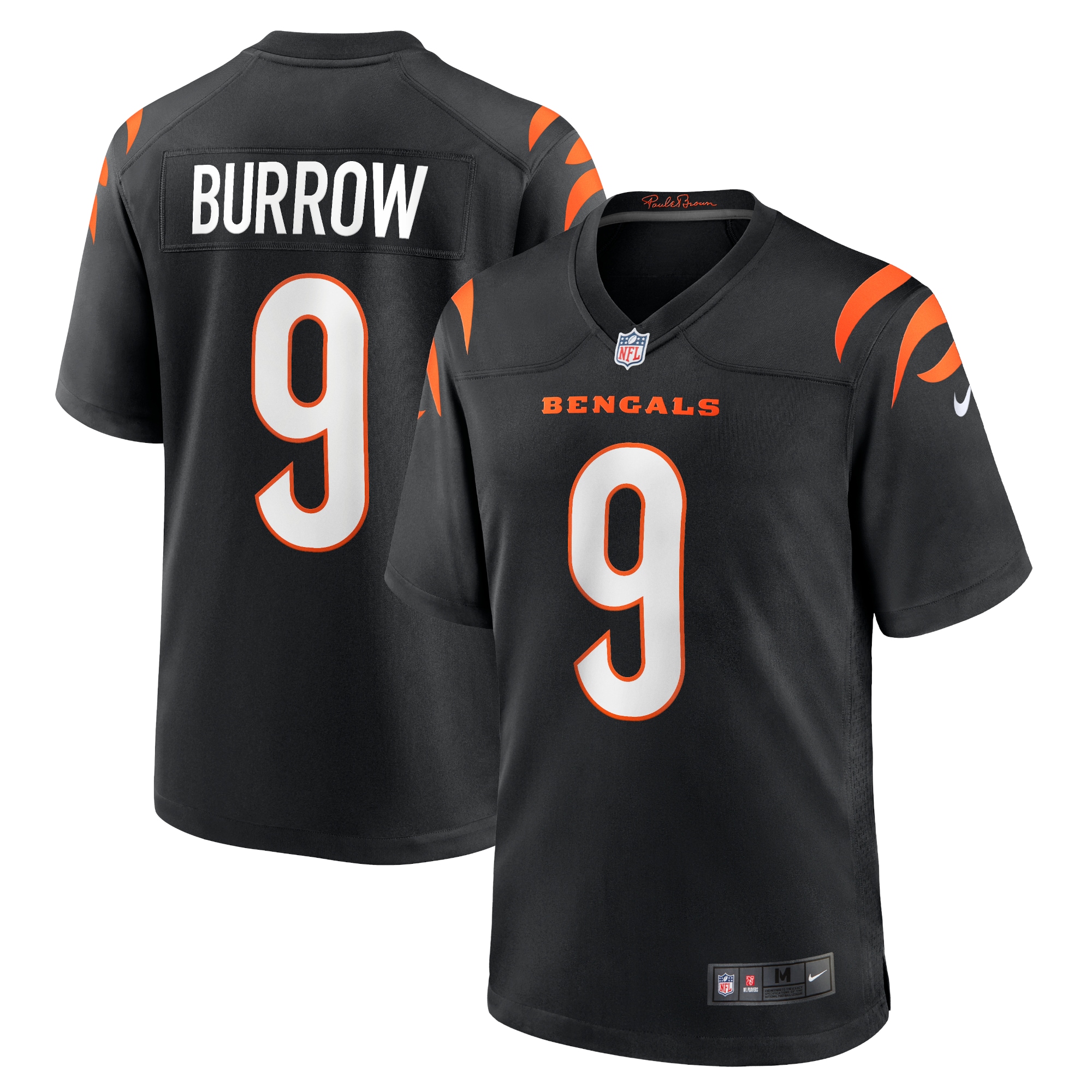 Men's Cincinnati Bengals Joe Burrow Black Player Game Jersey