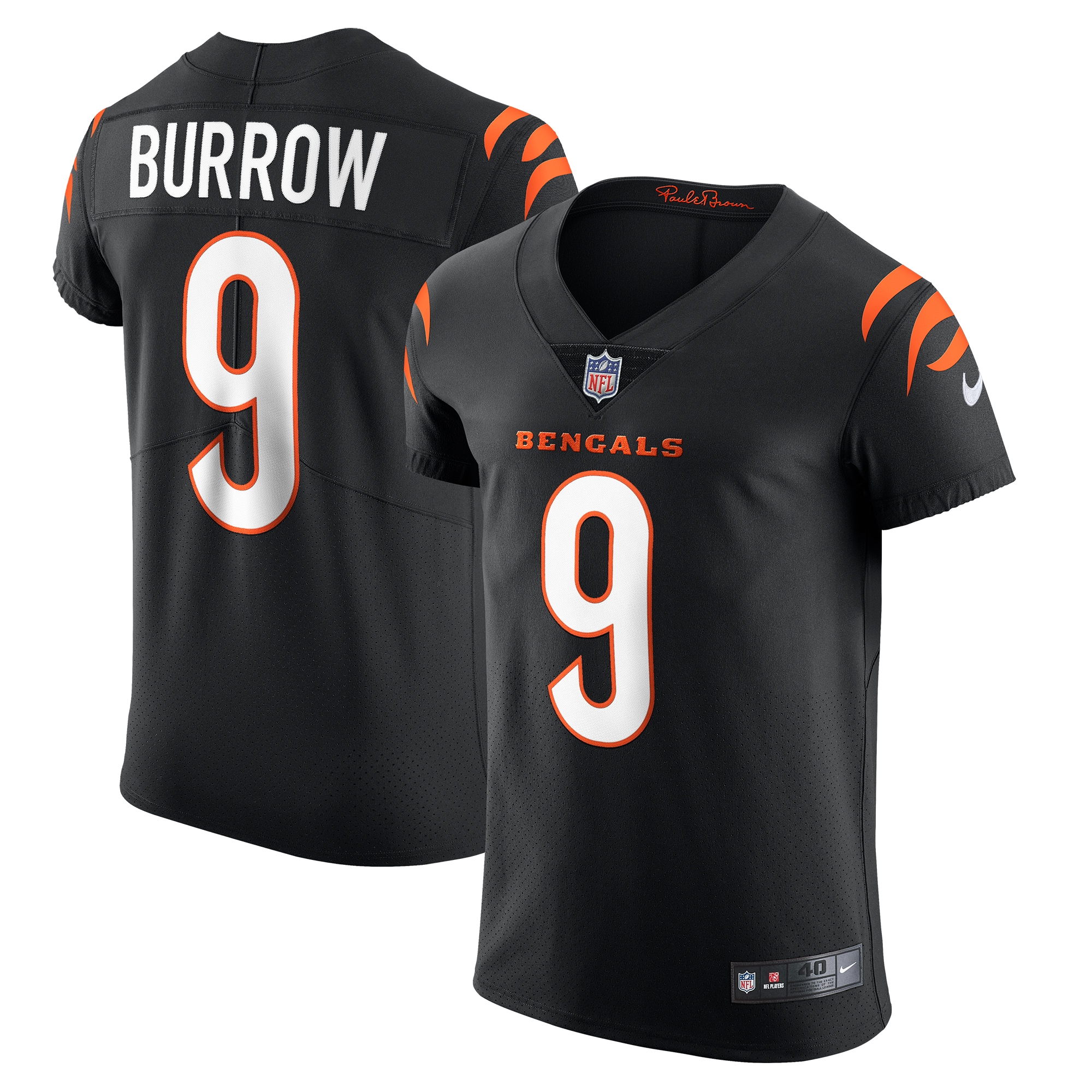Men's Cincinnati Bengals Joe Burrow Black Vapor Elite Jersey