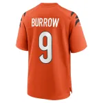 Men's Cincinnati Bengals Joe Burrow Orange Alternate Game Jersey