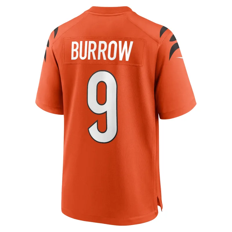 Men's Cincinnati Bengals Joe Burrow Orange Alternate Game Jersey