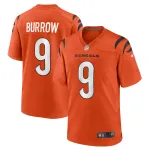 Men's Cincinnati Bengals Joe Burrow Orange Game Jersey