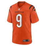 Men's Cincinnati Bengals Joe Burrow Orange Game Jersey