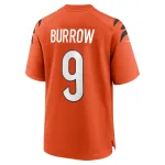 Men's Cincinnati Bengals Joe Burrow Orange Game Jersey