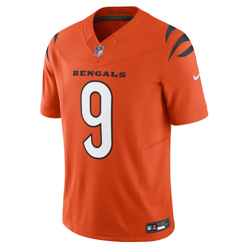 Men's Cincinnati Bengals Joe Burrow Orange Vapor F.U.S.E. Limited Jersey