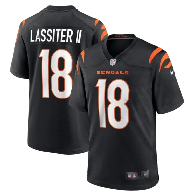Men's Cincinnati Bengals Kwamie Lassiter II Black Game Player Jersey 01