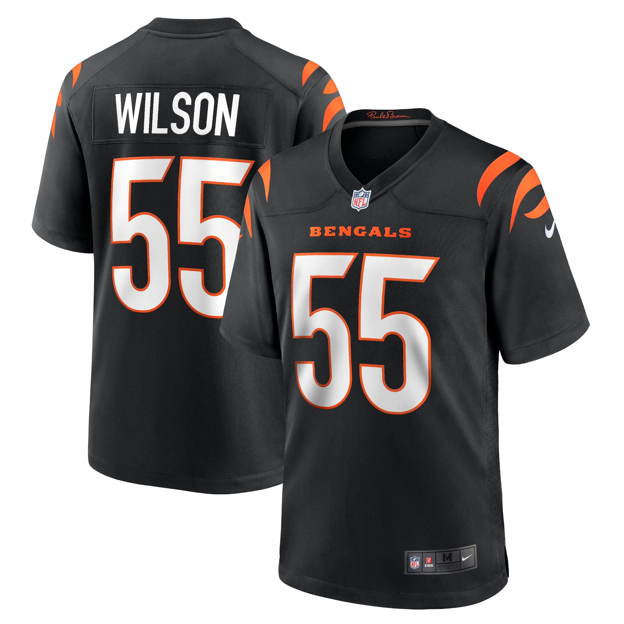 Men's Cincinnati Bengals Logan Wilson Black Game Jersey