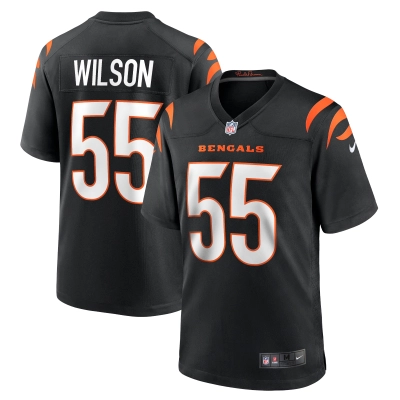Men's Cincinnati Bengals Logan Wilson Black Game Jersey 01
