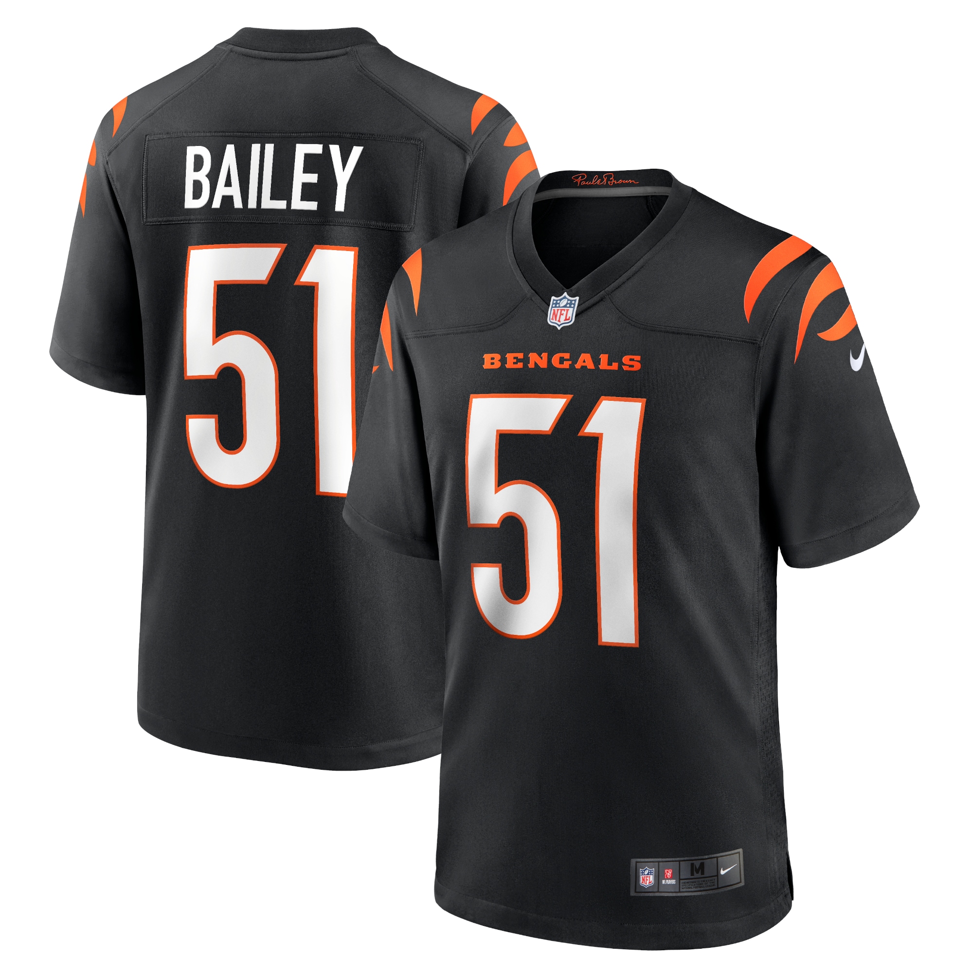 Men's Cincinnati Bengals Markus Bailey Black Game Jersey