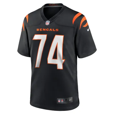 Men's Cincinnati Bengals Max Scharping Black Game Player Jersey 02