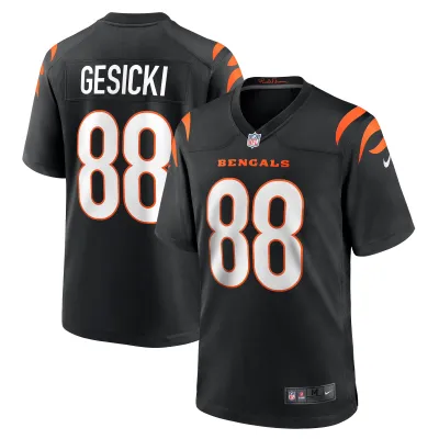 Men's Cincinnati Bengals Mike Gesicki Black Game Jersey 01