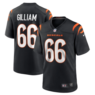 Men's Cincinnati Bengals Nate Gilliam Black Game Player Jersey 01