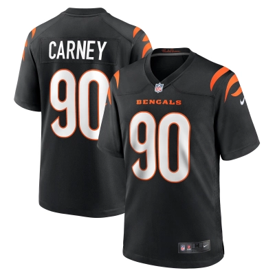 Men's Cincinnati Bengals Owen Carney Black Home Game Player Jersey 01