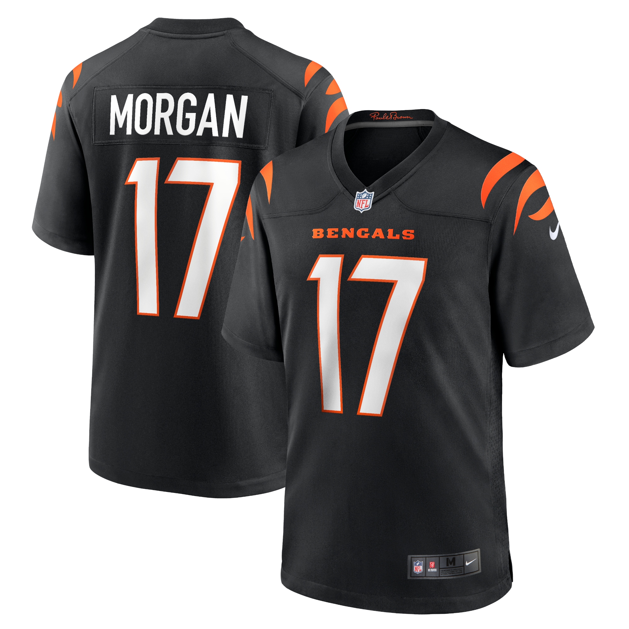 Men's Cincinnati Bengals Stanley Morgan Black Player Game Jersey