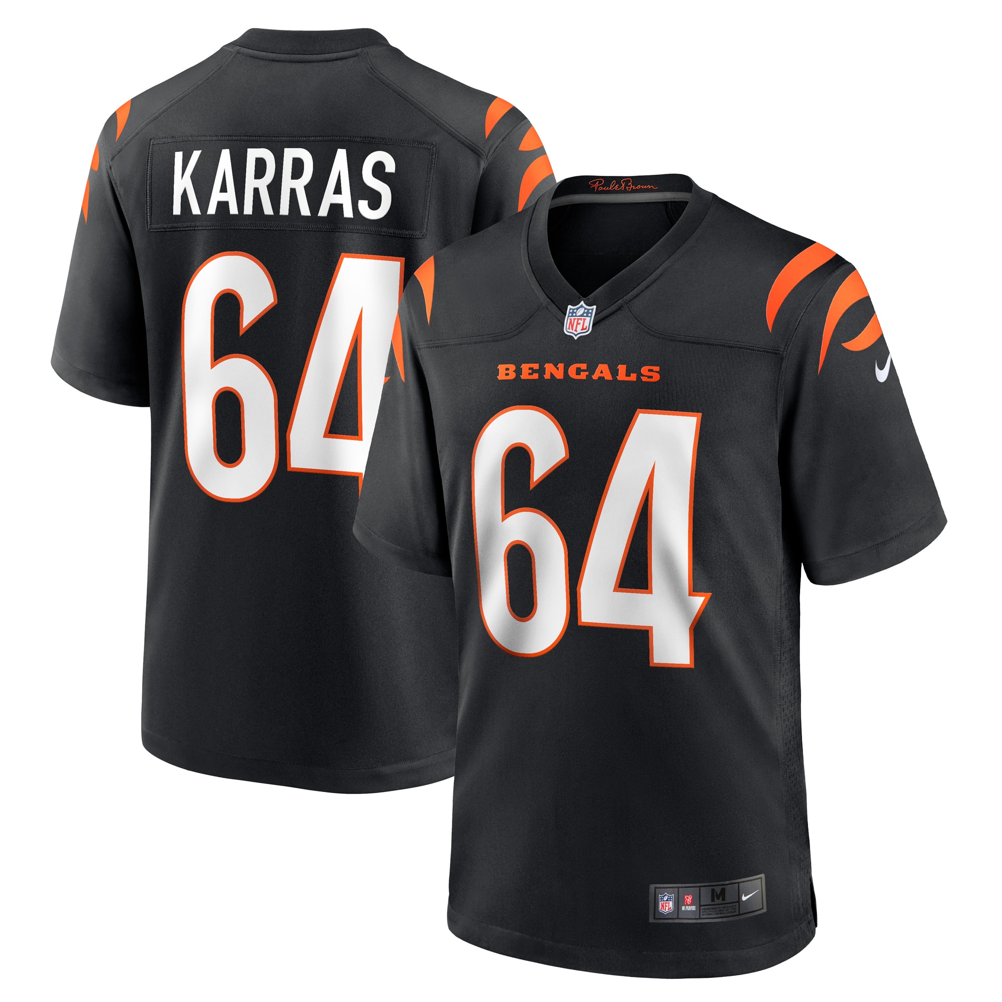 Men's Cincinnati Bengals Ted Karras Black Game Player Jersey