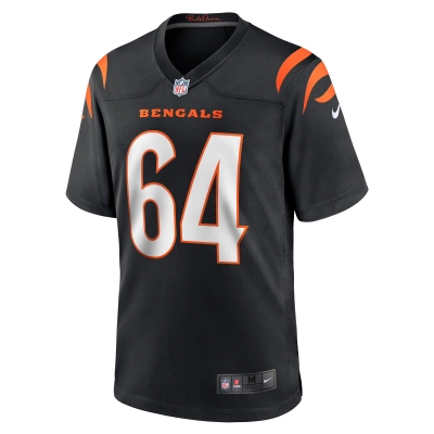 Men's Cincinnati Bengals Ted Karras Black Game Player Jersey 02